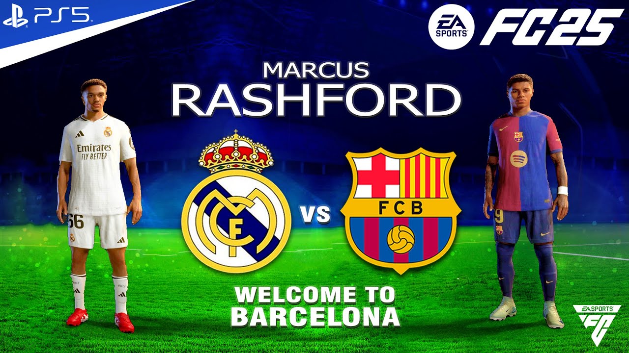 FC 25 - Real Madrid vs Barcelona ft. Rashford, Alexander Arnold, Williams - La Liga Match | PS5™ 4K