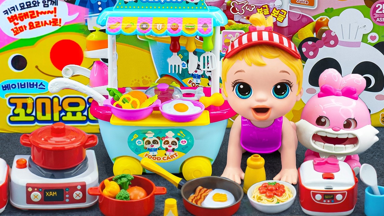 60 Minutes Satisfying with Unboxing Kitchen Set, Mini Cooking Playset | Review Toys