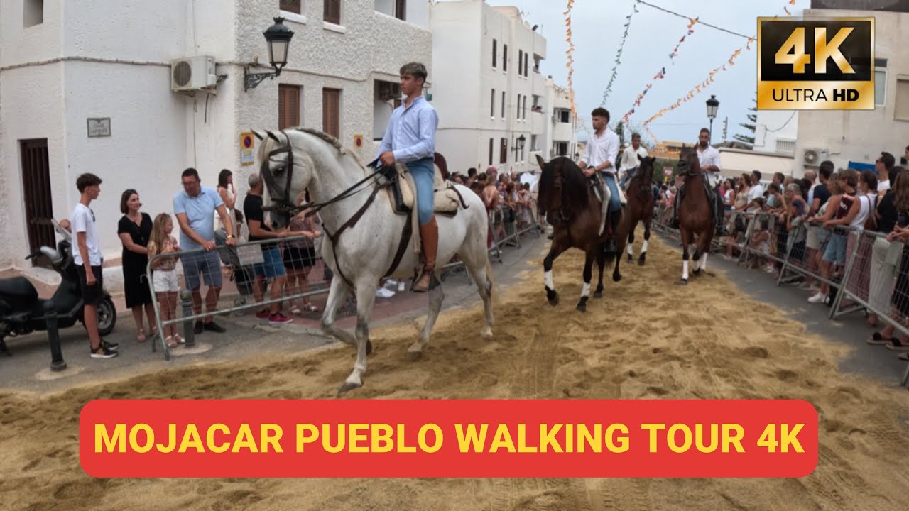 Mojacar Pueblo Old Town Walking Tour 4k - Almeria Spain Vacation