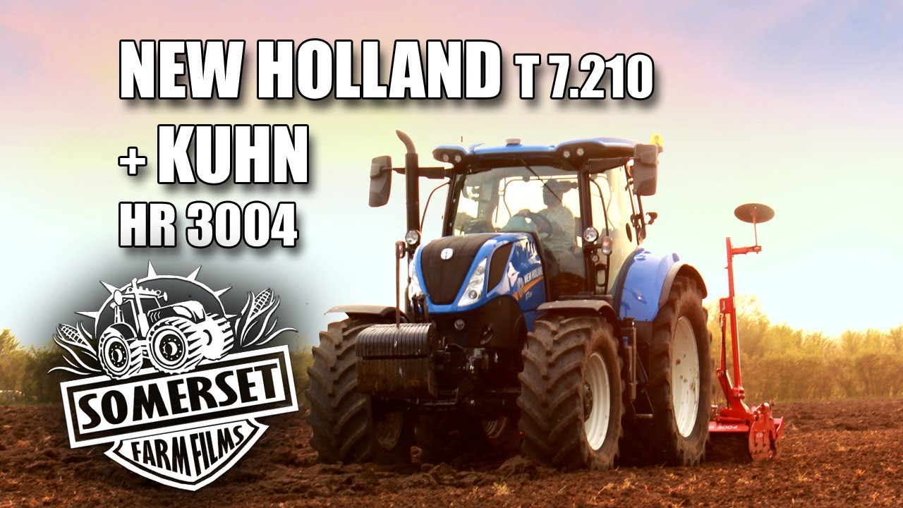 Kuhn HR 3004 Power Harrowing 2019, New Holland T7.210