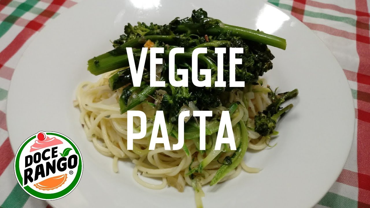Veggie Pasta | Espaguete com br&oacute;colis e abobrinha italiana - Canal Doce Rango