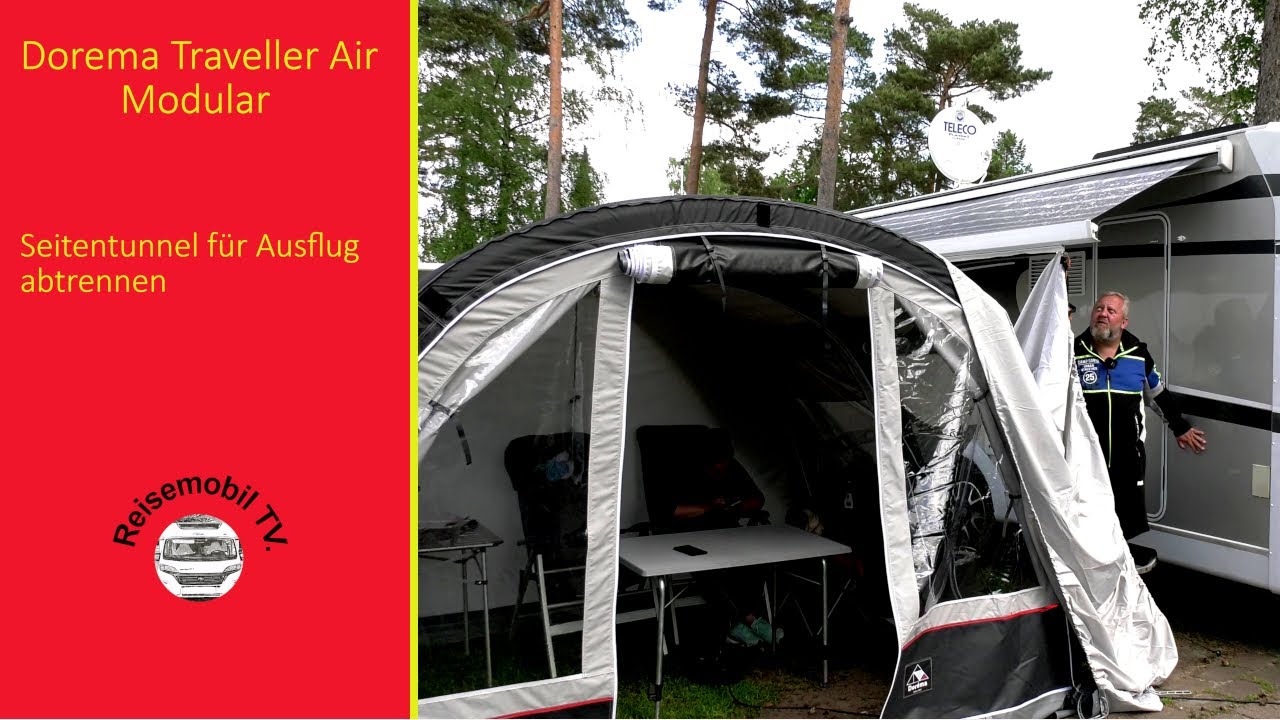 Dorema Traveller Air Modular Seitentunnel vom Reisemobil trennen - Luftzelt Wohnmobil