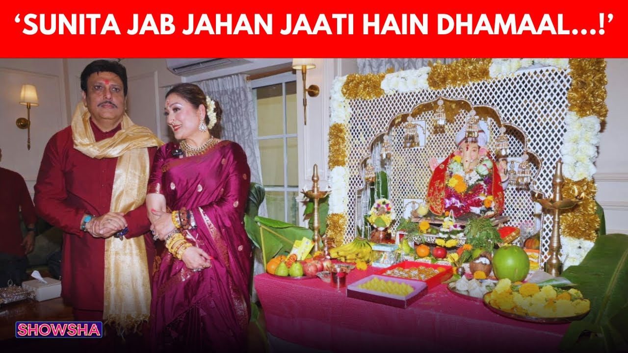 Govinda & Wife Sunita Ahuja Bring Home Ganpati Bappa On Ganesh Chaturthi Amid Divorce Rumours; WATCH