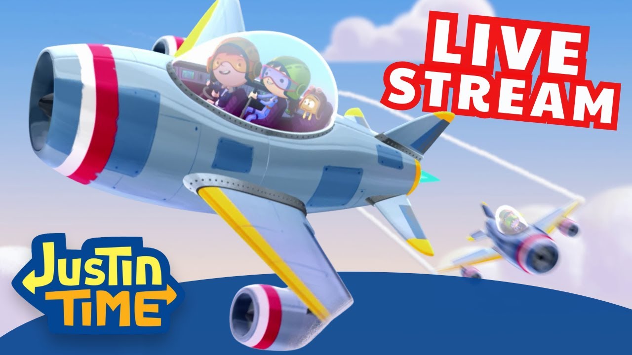 🔴 LIVE: Airplanes, Trains, Helicopters AND MORE! | Justin Time LIVE | Full Episodes!