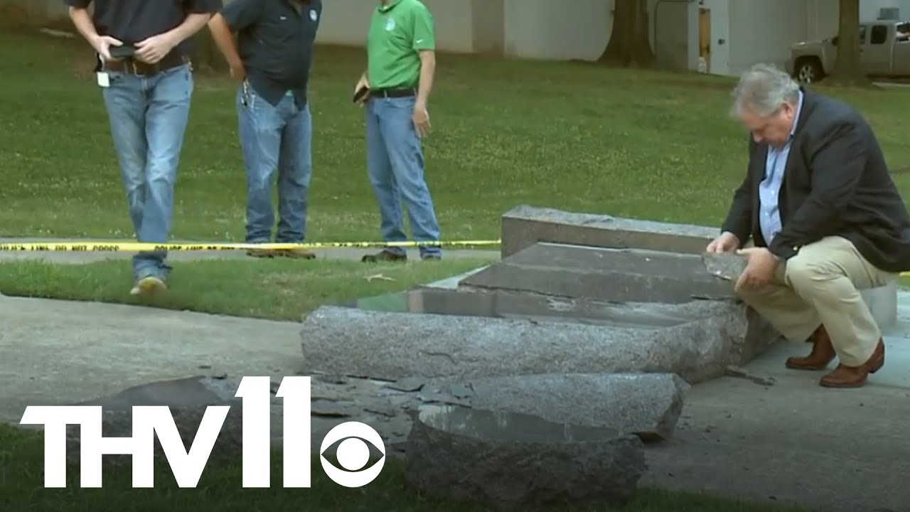 Man destroys newly erected Ten Commandments monument at Arkansas State Capitol