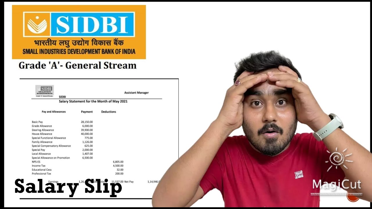 Salary Slip of SIDBI Grade A Manager| SIDBI Grade A Perks and Allowances| Salary After Wage Revision