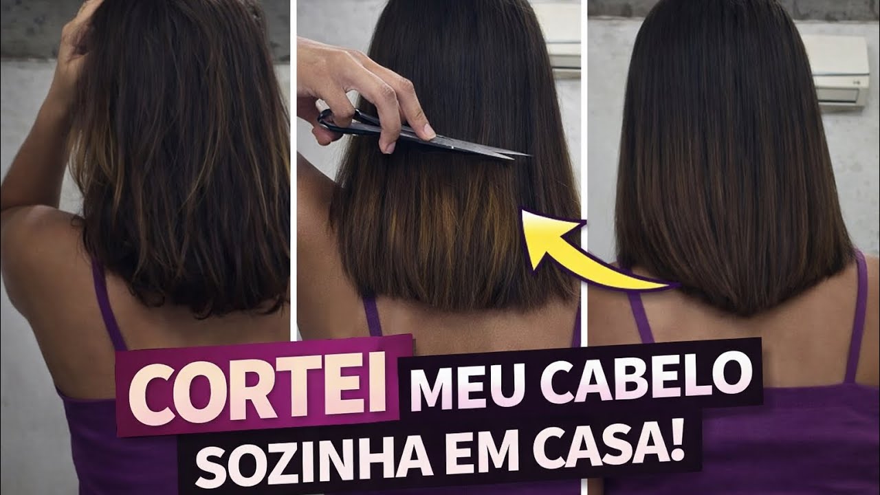 Cortei meu cabelo sozinha!!