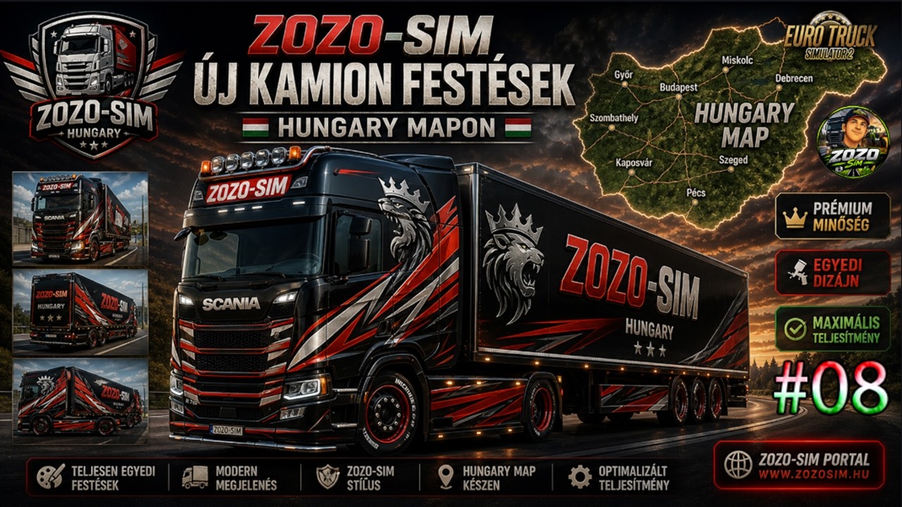 ZOZO🚛#16│EURO TRUCK SIMULATOR 2 V:1.58│HUNGARY MAP V:0.9.38│ ÚJ SKINI TRANSFORMERS!.
