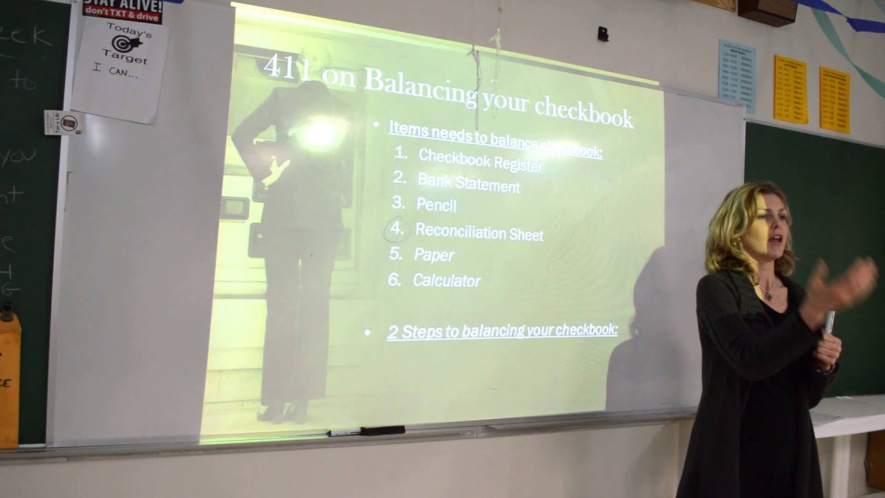 Introduction on how to balance a checkbook