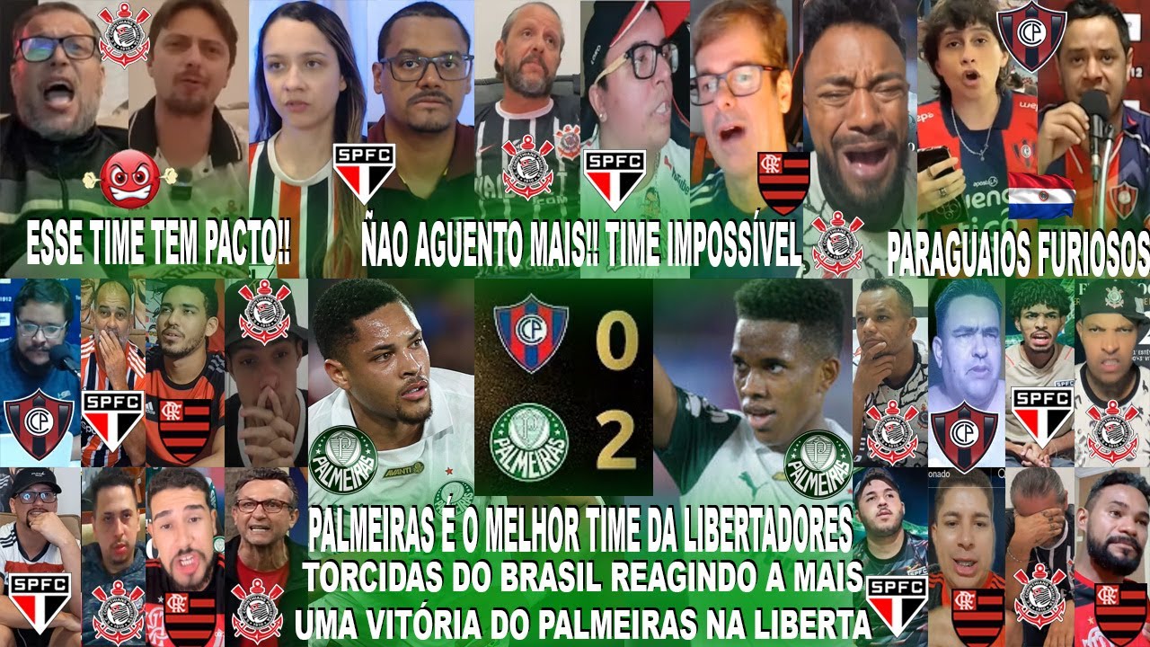 TORCIDAS DO BRASIL E PARAGUAIOS AO CERRO PORTEÑO 0X2 PALMEIRAS COM GOLS DO ESTEVAO E VÍTOR ROQUE