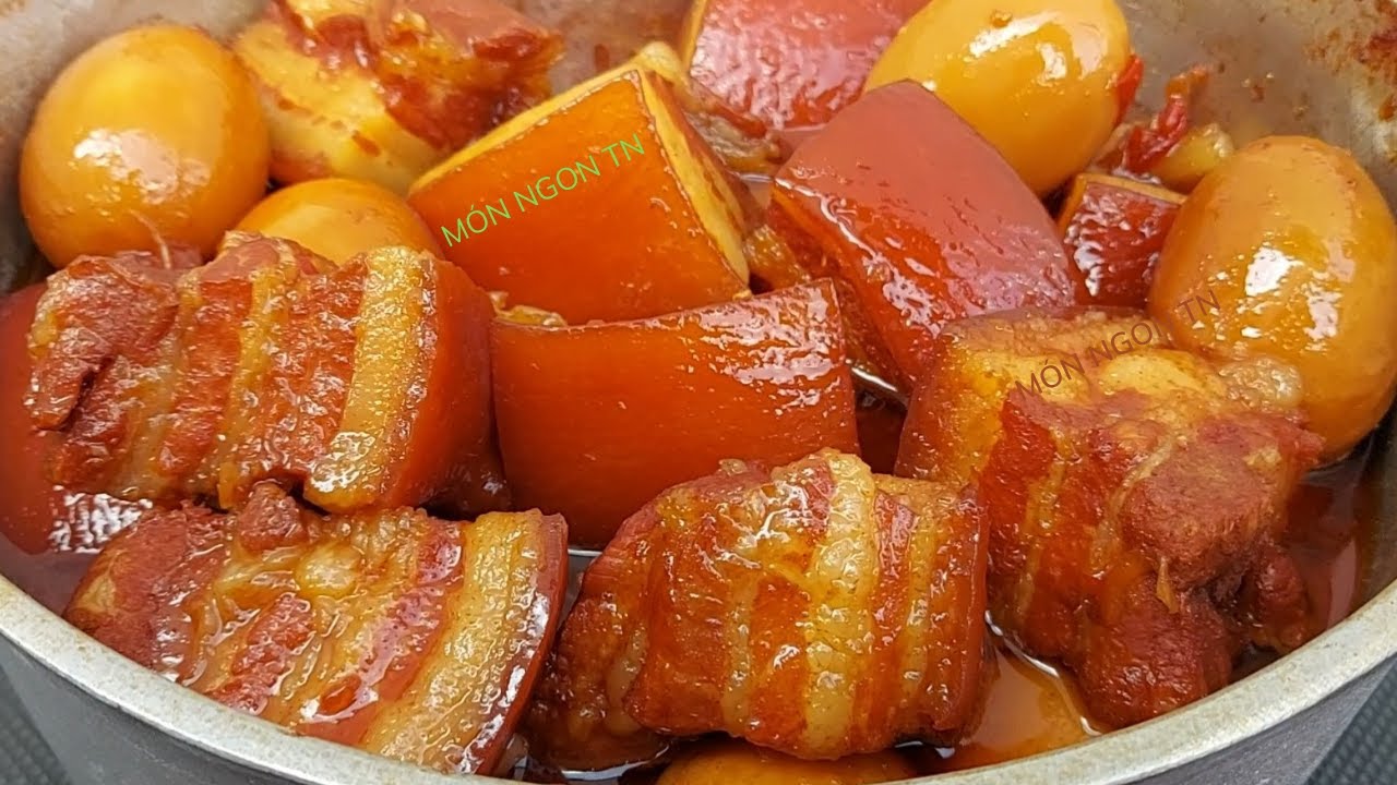 THỊT KHO TRỨNG không cần nước dừa mềm rệu da dẻo thịt săn dẻ ngon thấm vị và lên màu đẹp