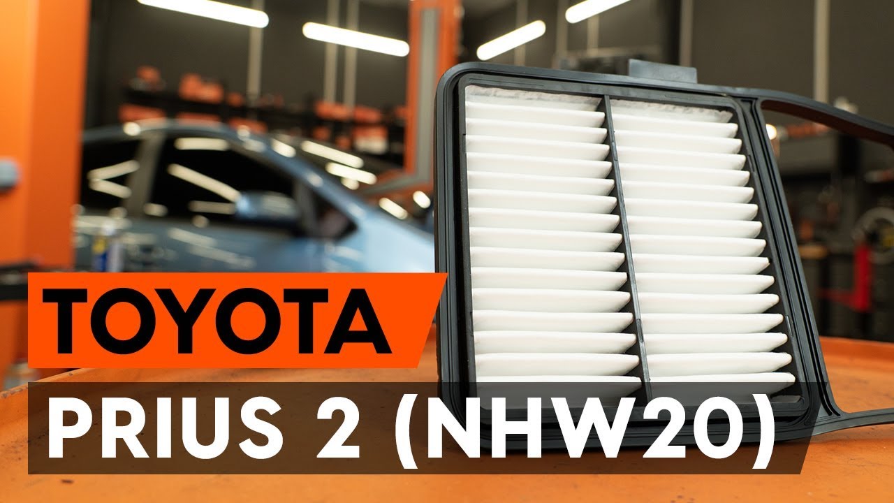 Kuinka vaihtaa ilmansuodatin TOYOTA PRIUS 2 (NHW20) -merkkiseen autoon [AUTODOC -OHJEVIDEO]