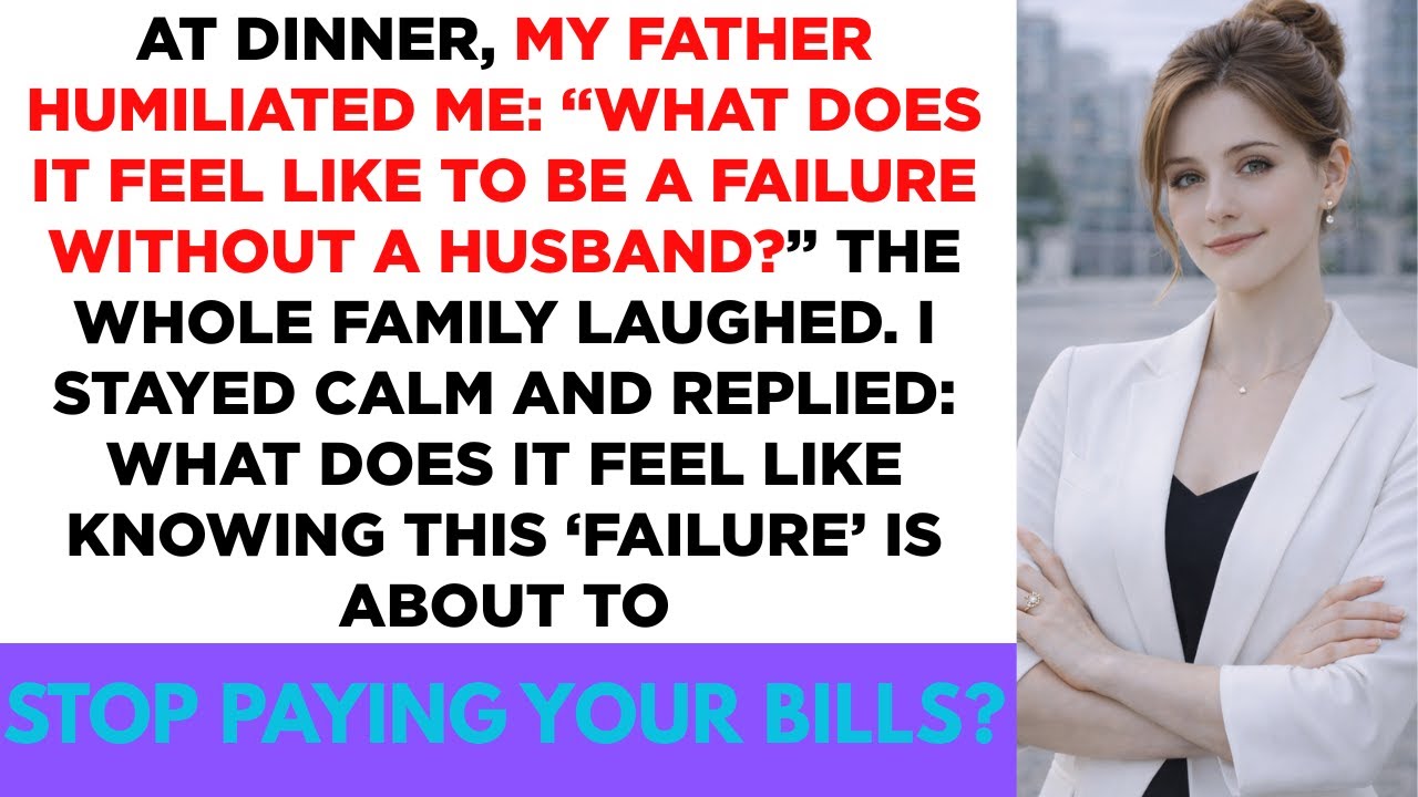 AT DINNER, MY FATHER HUMILIATED ME: THE WHOLE FAMILY LAUGHED, I STAYED CALM AND REPLIED....