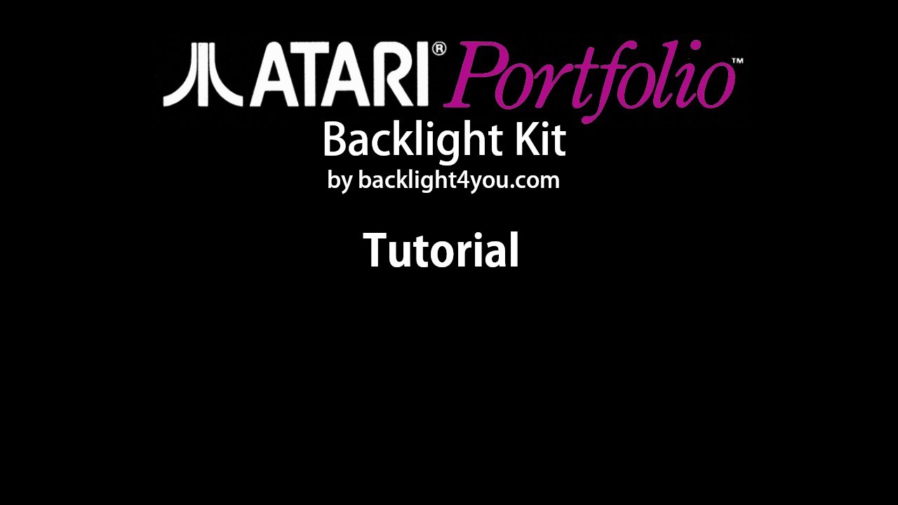 Atari Portfolio Backlight Kit Tutorial
