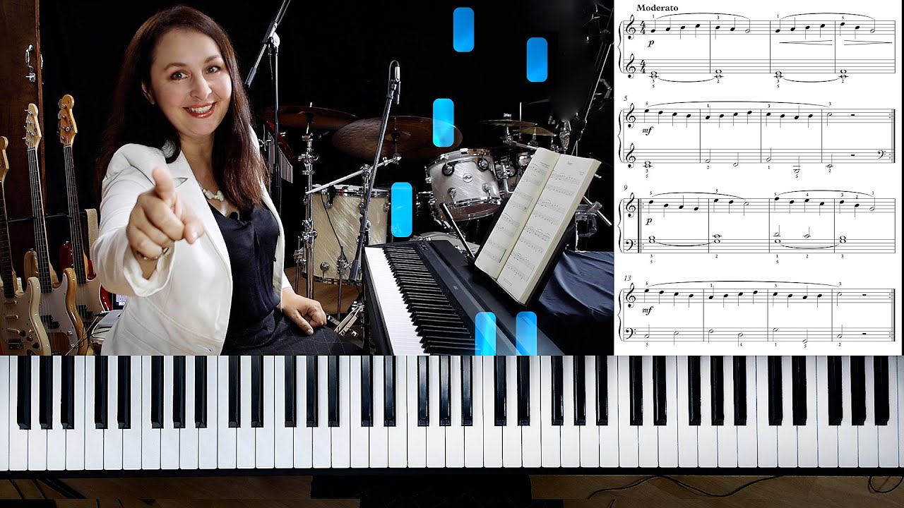 Morning - Anton Diabelli. Piano tutorial slow and fast, score and visualization, practice tips.