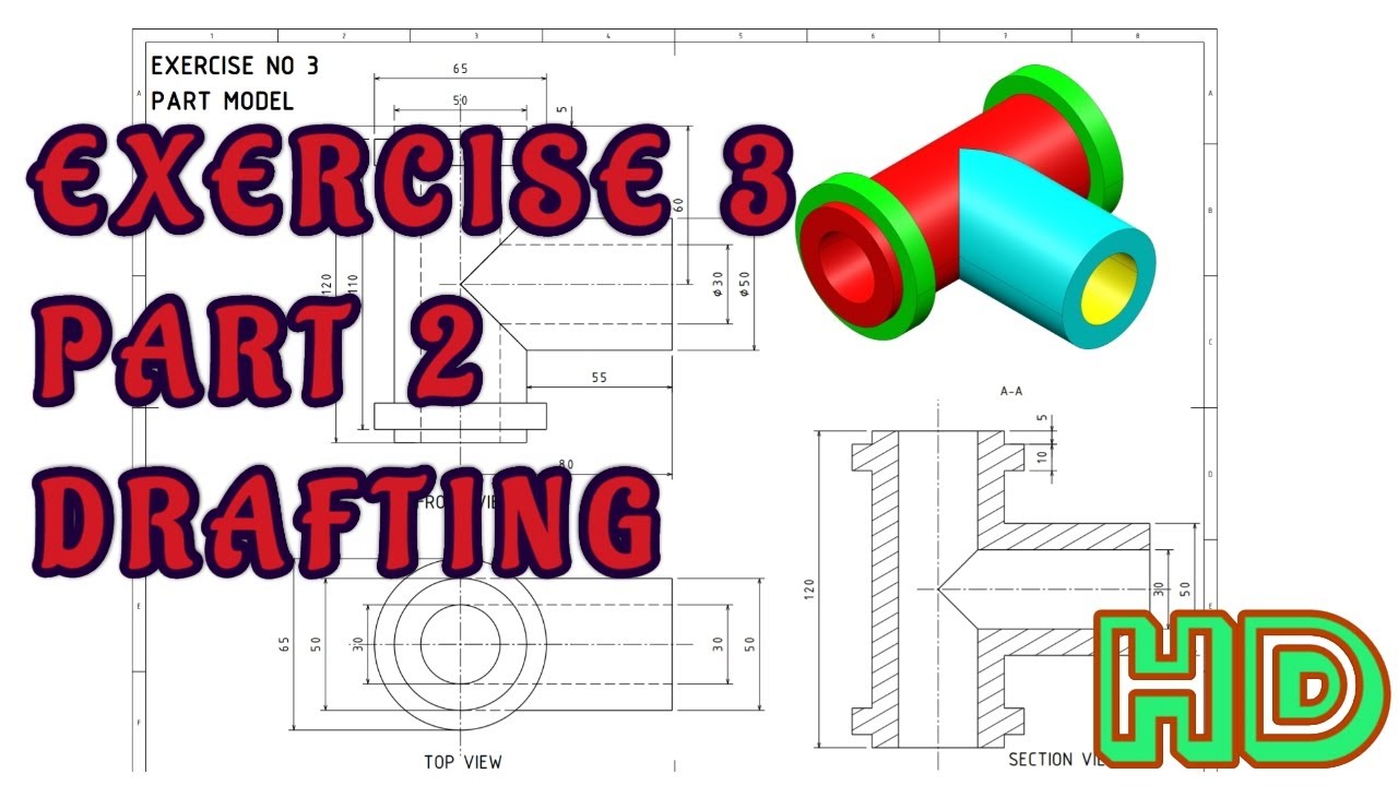 3DExperience catia V6 part design|part modeling | Exercise number 3|Part 2|Drafting