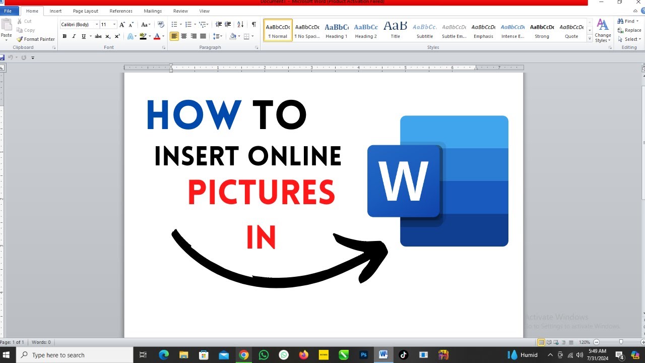 How To Insert Online Pictures in Microsoft Word