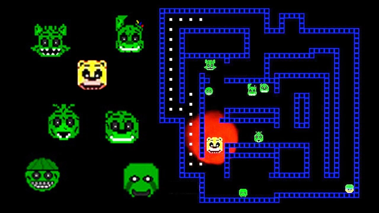 FNAF PAC-MAN 3 | Golden Freddy in Nightmare! (Re-upload)