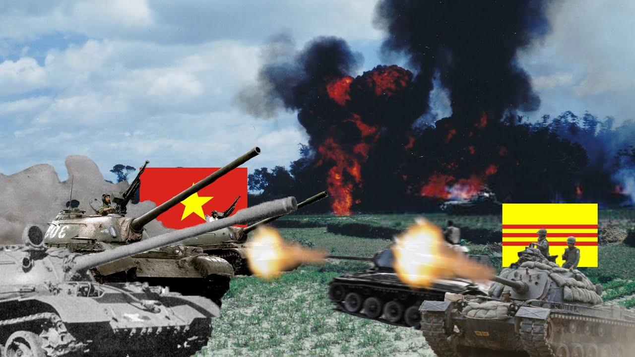 First M48 vs T54 Tank Battle in History (April 9, 1972)