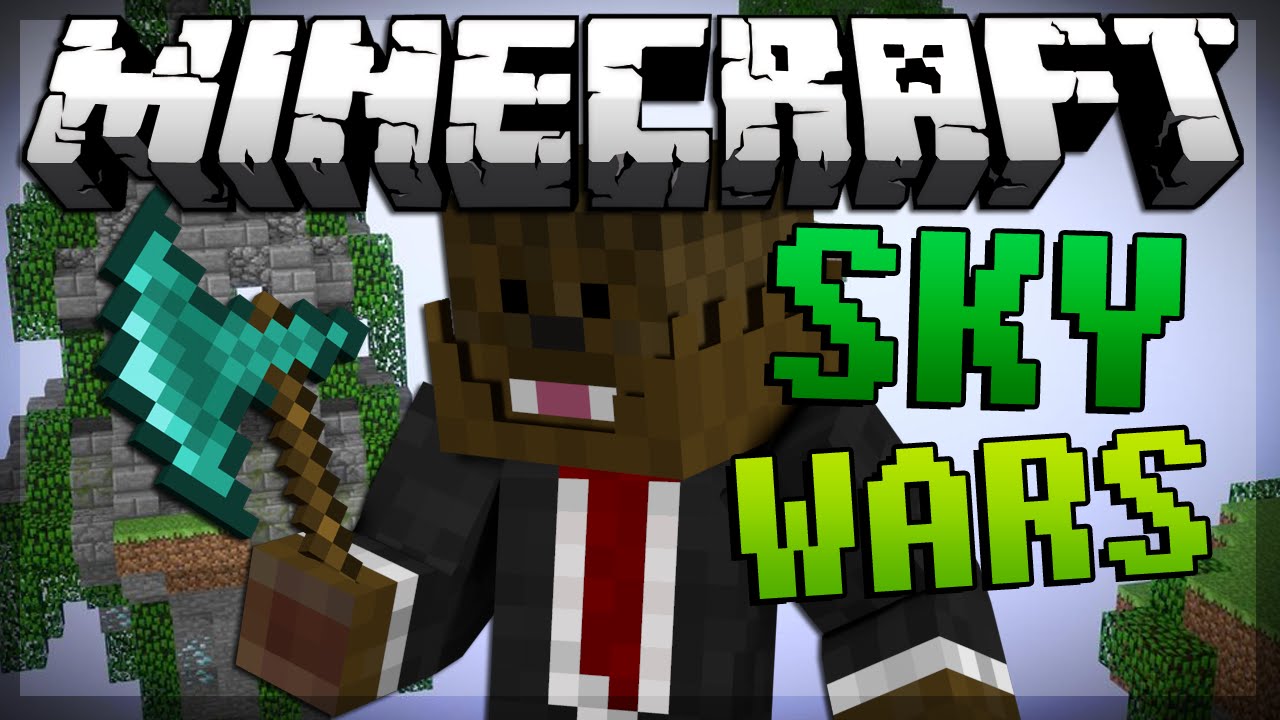 LUCKY LOOT Minecraft Sky Wars Minigame w/ AshleyMariee | JeromeASF