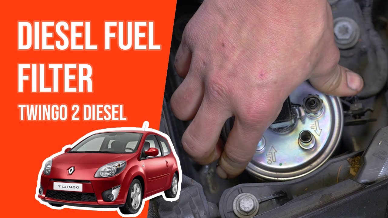 How to replace the diesel fuel filter Twingo mk2 1.5 DCI ⛽