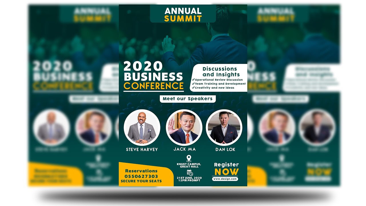 How to create a Summit Conference Flyer | Photoshop