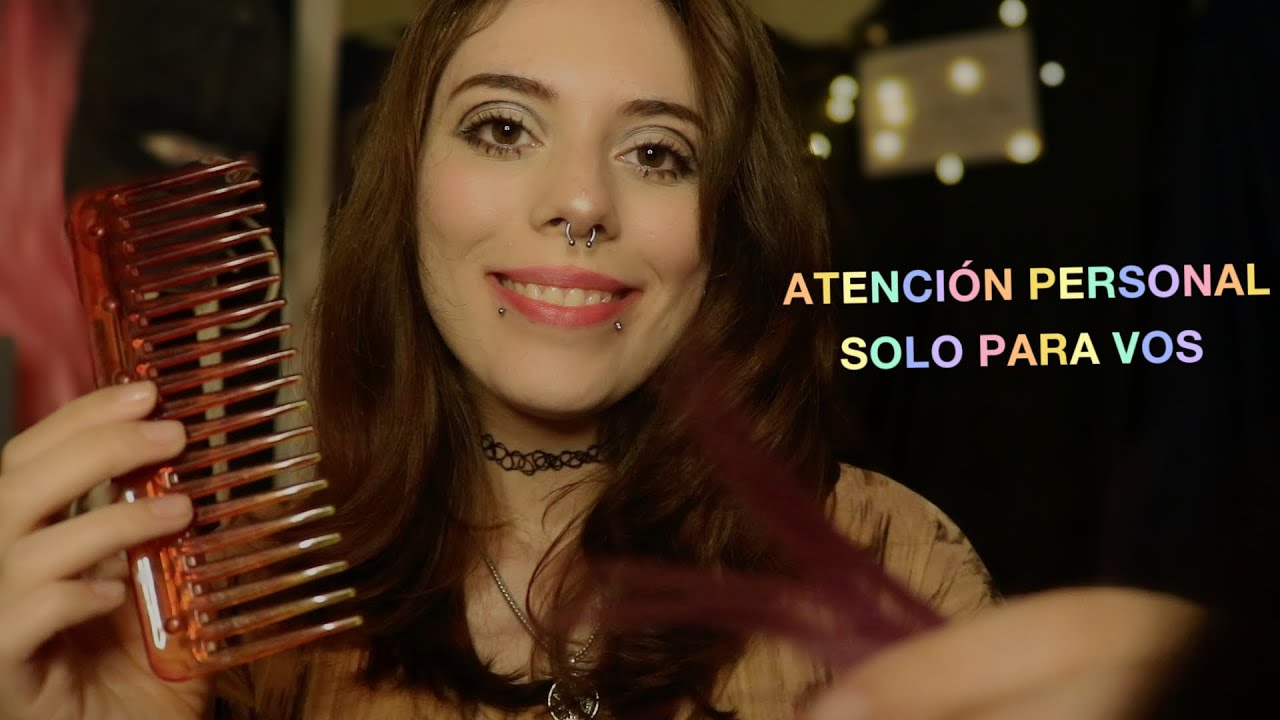 ASMR |💕 Te peino y JUEGO con tu CABELLO hasta que te duermas- Atencion personal 🙌