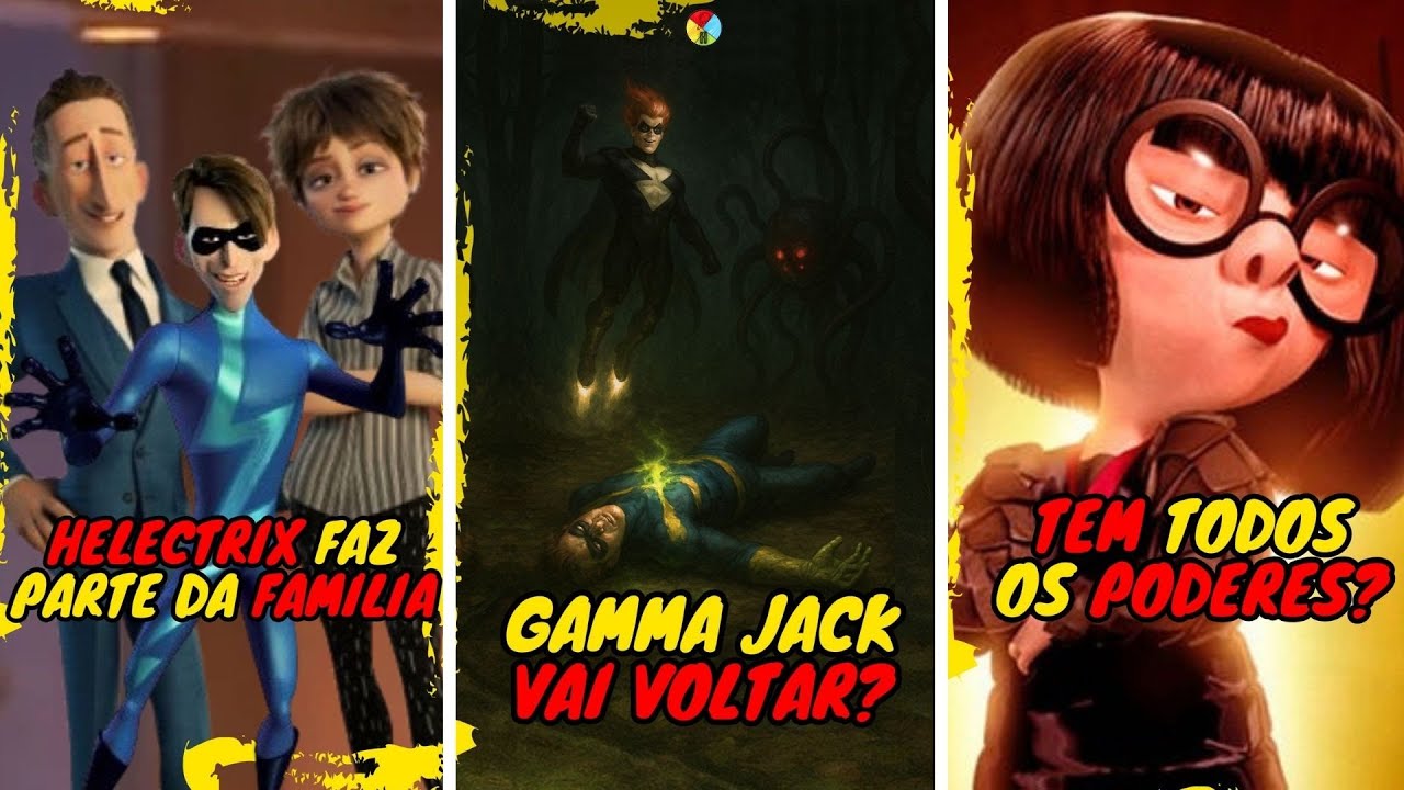 GAMMA JACK, HELECTRIX E SR. INCRÍVE... Curiosidades os incríveis | euhistória, os incriveis 2 pixar