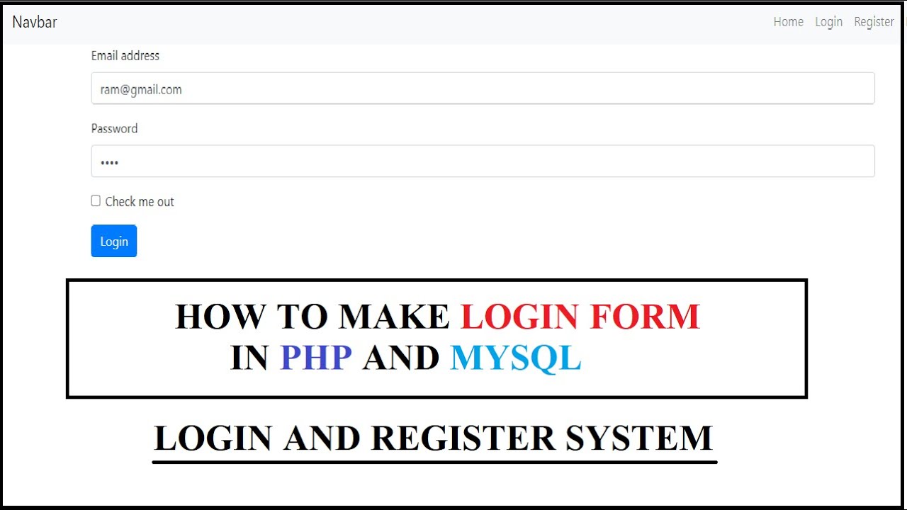How to Make Login Form in PHP and MySQL | Login system in php