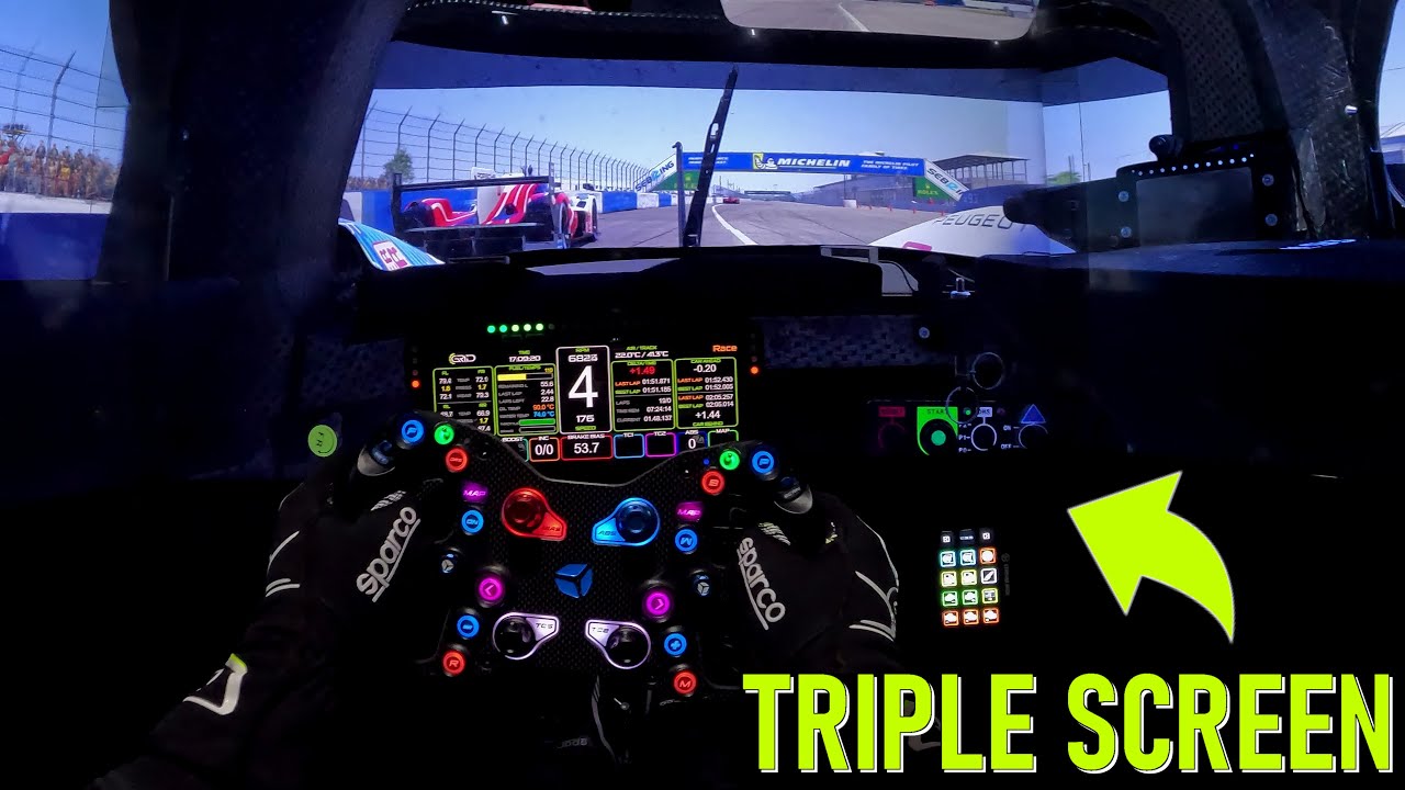 Last to Podium? Hypercar Multiclass Race at Sebring - Le Mans Ultimate Triple Screen Setup