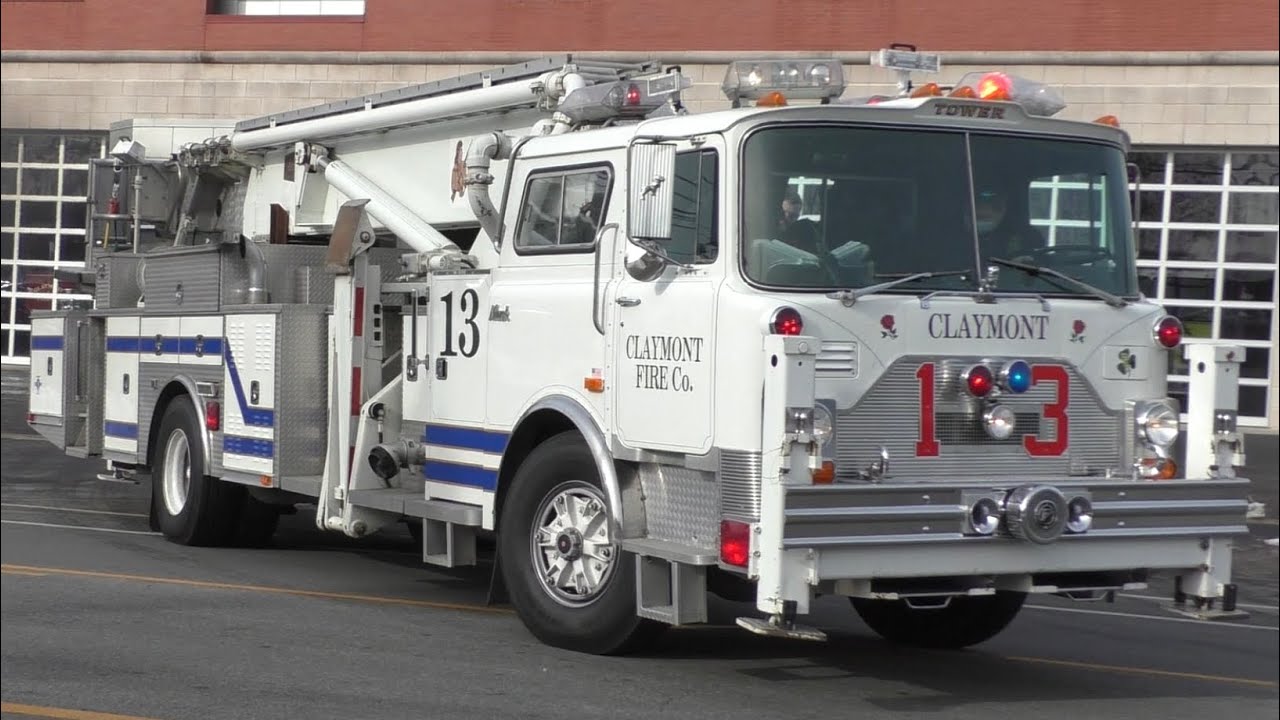 Claymont Fire Company Tower 13 & 13-8 Responding 12/19/20