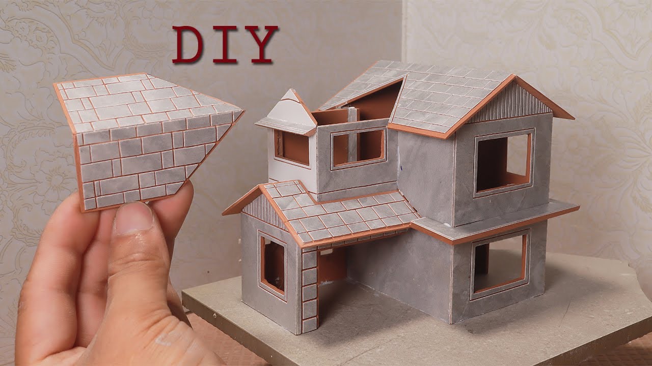 DIY - 7 Days To Make A Mini House From Ceramic Tiles - ART Cut Tiles