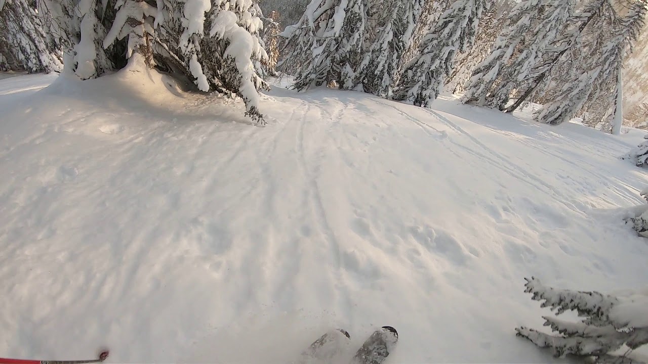 Powder Sunset Skiing