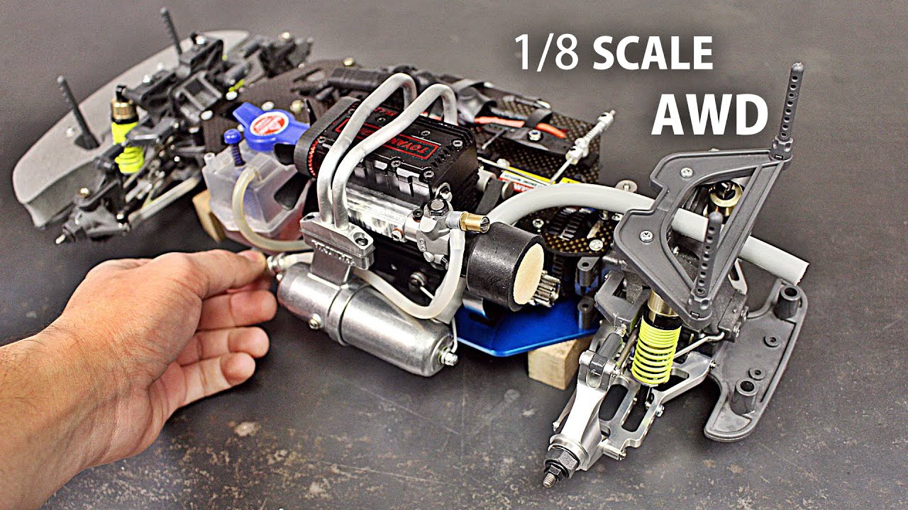 TWIN Cylinder 4 Stroke R/C Car Build & First Test!