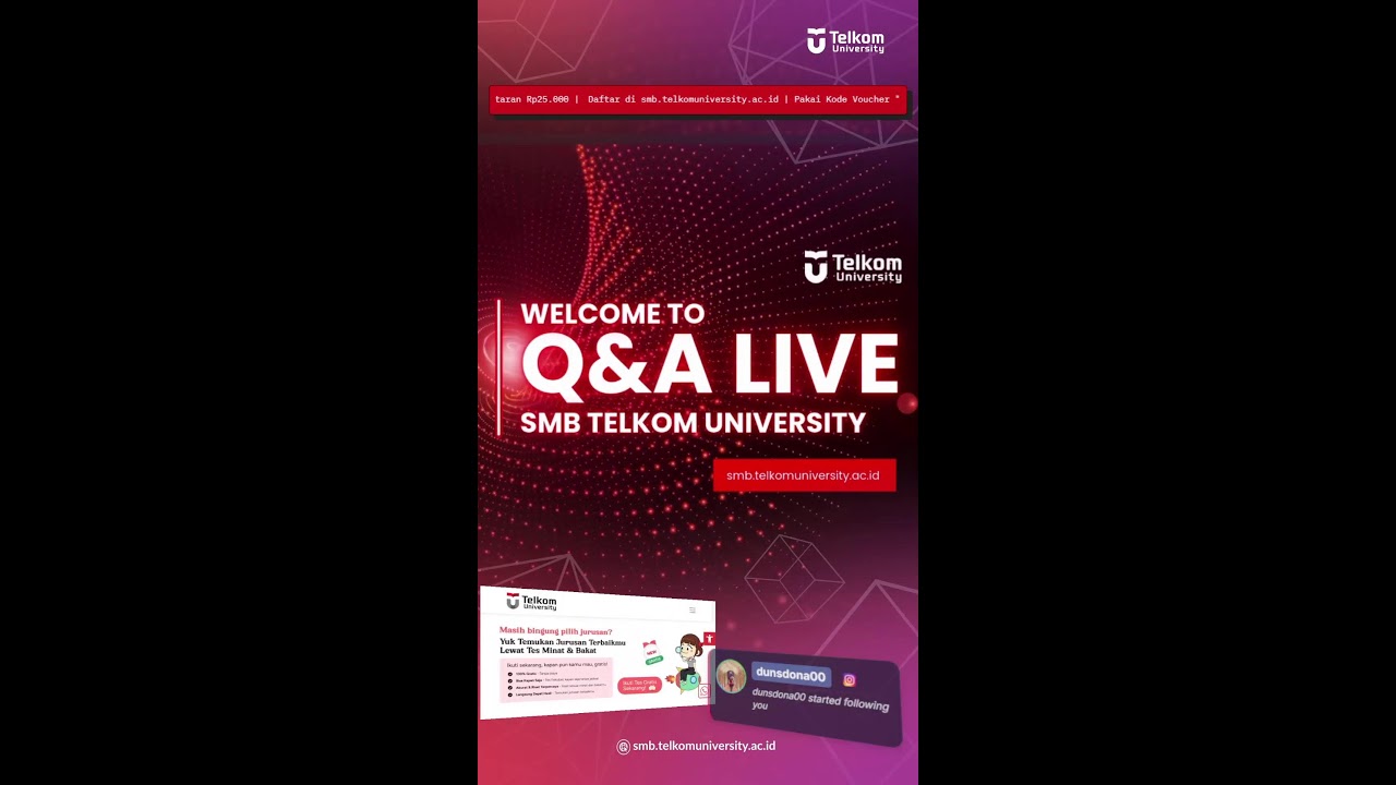 SMB Telkom University Live Stream