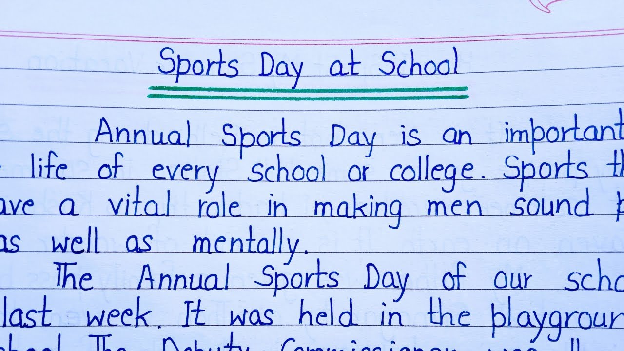 Essay on Sports Day at School in English || Paragraph on Sports Day at School || #extension.com