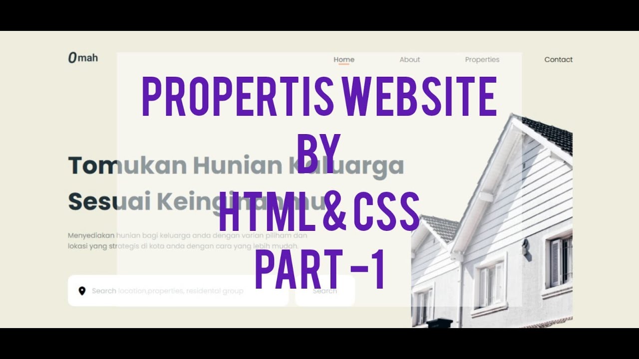 Modern Real Estate Website Design using HTML and CSS | Step-by-Step Tutorial, Part-1