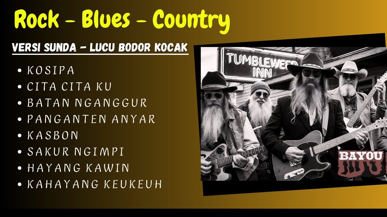 ROCK BLUES COUNTRY Versi Sunda | Lagu Lucu Bodor Dijamin Ngakak! 🤠😂