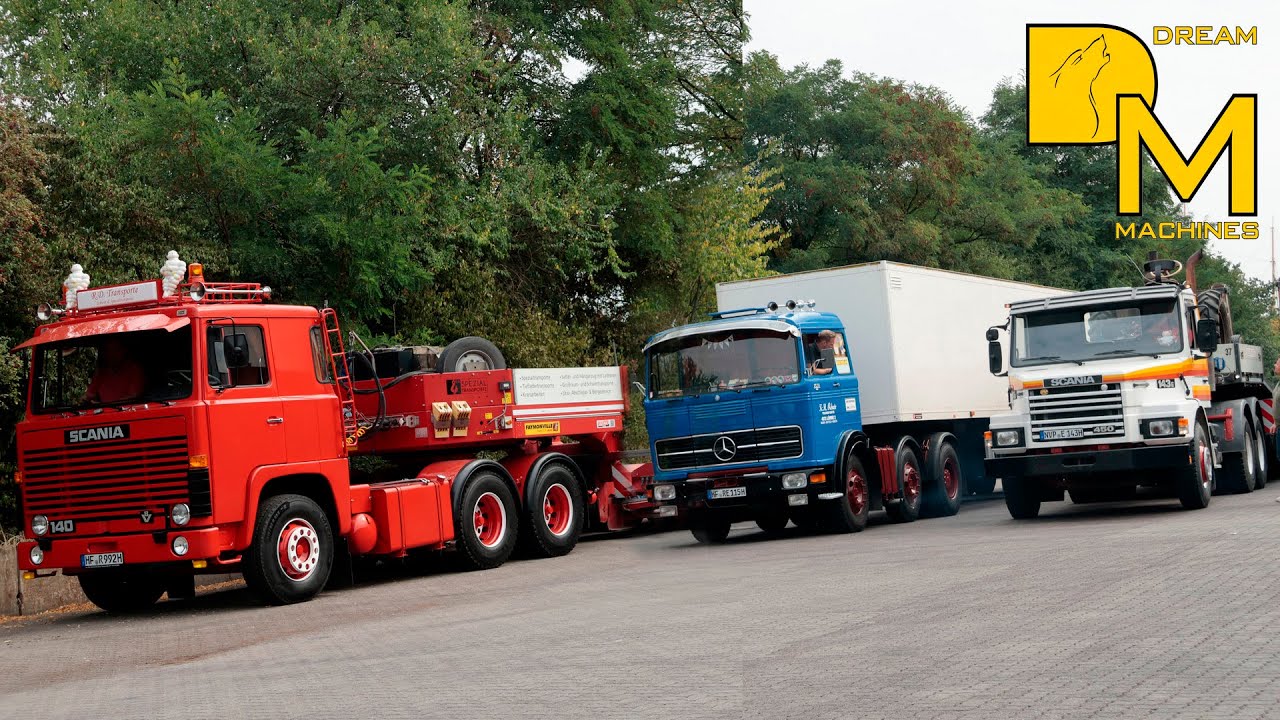 veteran trucks like new 1. class 🚛 Scania 141 Büssing Magirus Golden era of transport in harbor ⚓🛢️🚢