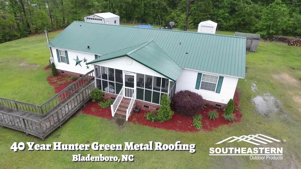 40 Year Hunter Green Metal Roofing Bladenboro, North Carolina