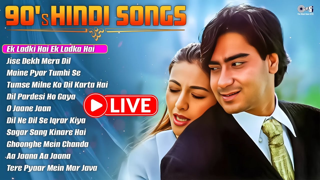 LIVE : 90's Hindi Songs 🔴 AuDiO JuKeBoX | Sadabahar Bollywood 90's Love Songs | Old Is Gold
