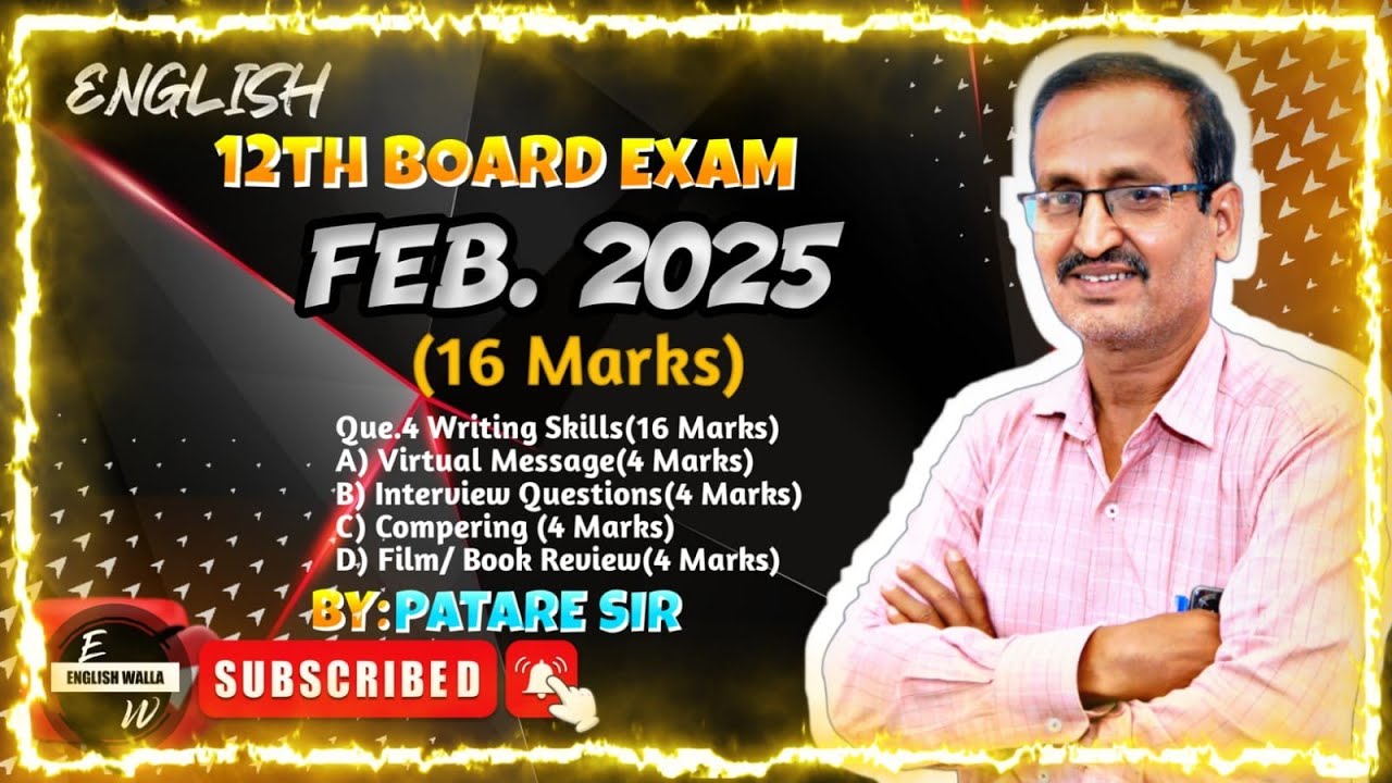 12TH Board Exam || Q:-4{A,B,C,D} || HOW TO WRITE