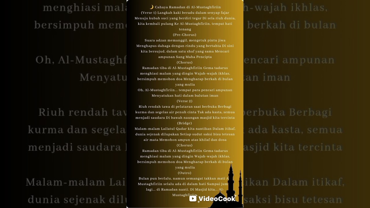 Nasyid Cahaya Romadlon di Al Mustaghfiriin 2