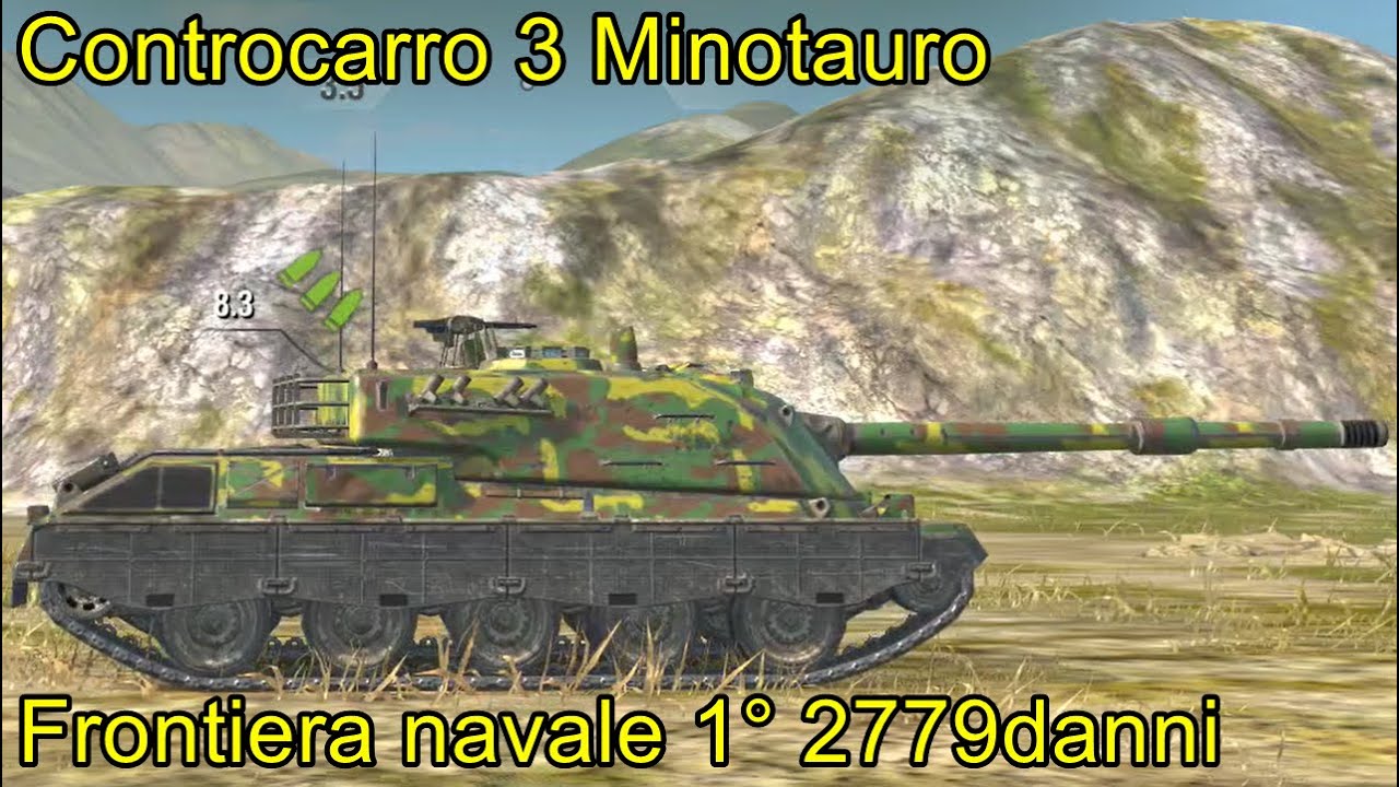 Controcarro 3 Minotauro Frontiera navale 1° 2779danni ╬ WoT Blitz Replays.