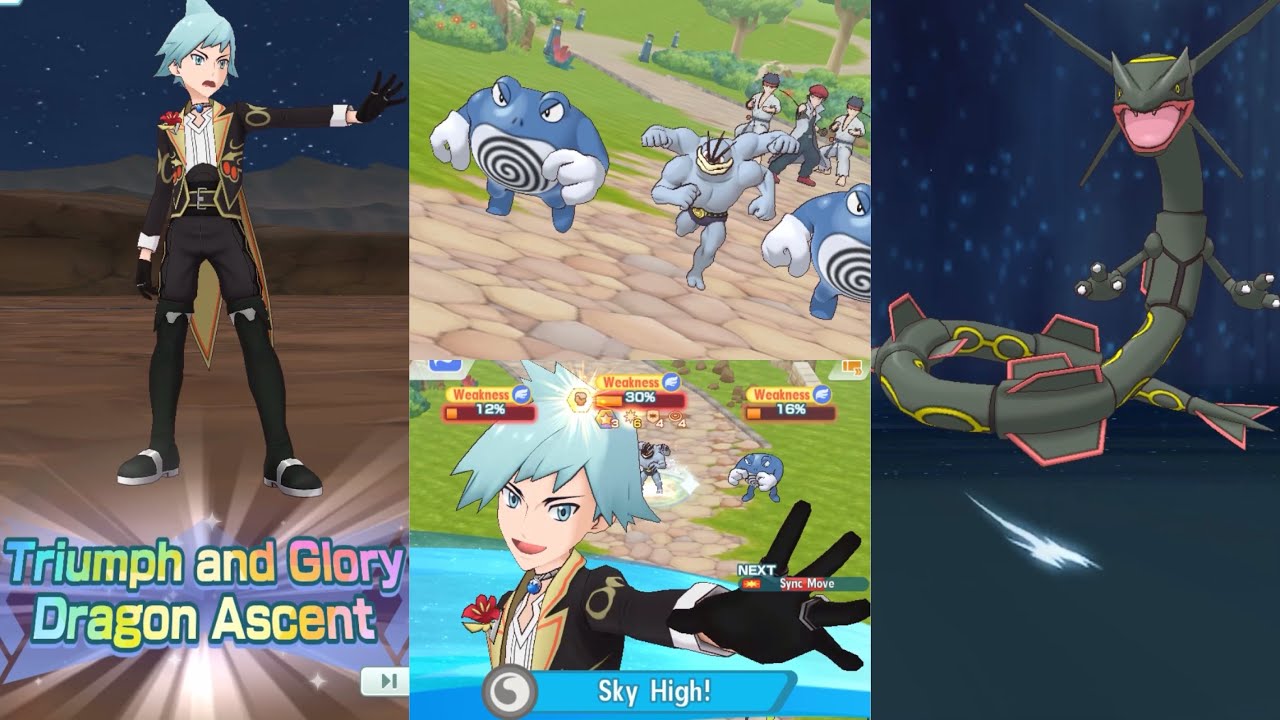 PMEX: 4/5 Anniversary Steven & Rayquaza (shiny) take on Super Serious Noland (Showcase)
