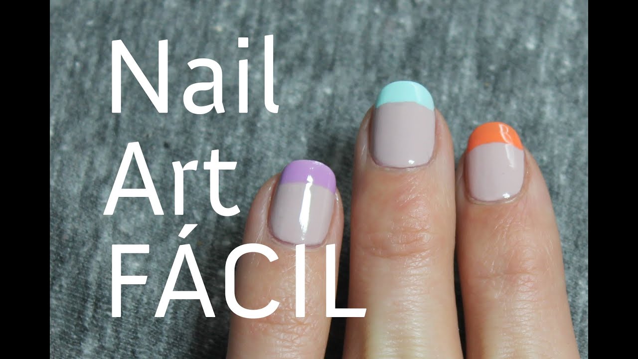 Cómo hacer una manicura francesa de colores pastel paso a paso