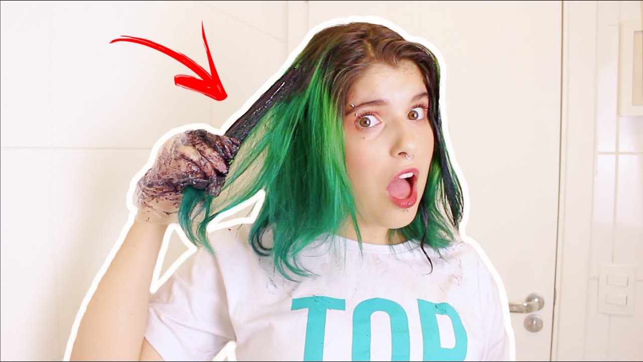 PINTEI O CABELO DE PRETO!! *nunca achei que faria isso*