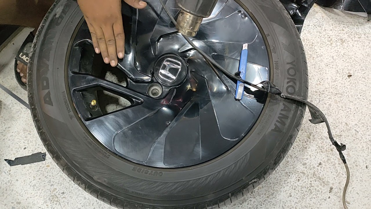 rims wrap of Honda civic