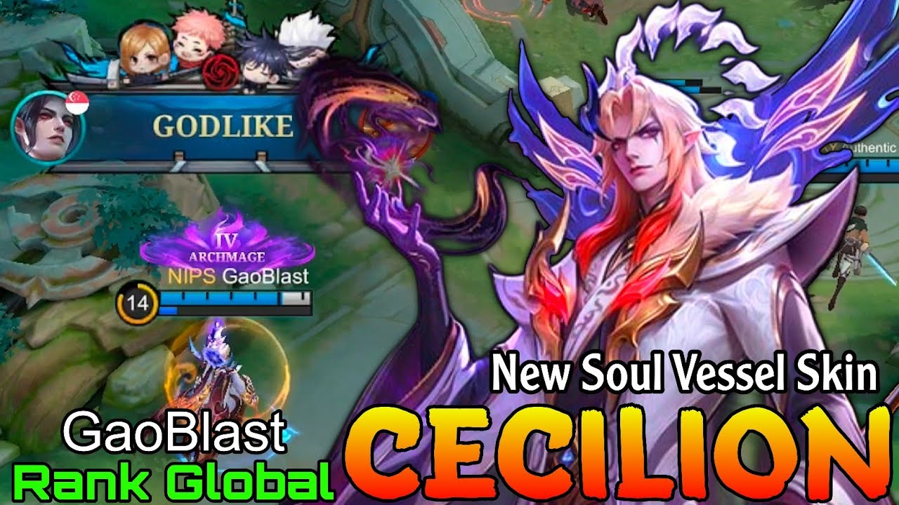 Vessel of Gluttony Cecilion New Soul Vessels Skin Gameplay - Top Global Cecilion by GaoBlast - MLBB 