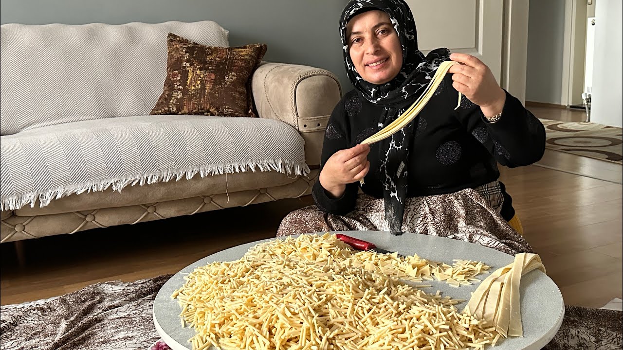 4 Kg Undan ‼️#Erişte Tarifi💯Tam &Ouml;l&ccedil;&uuml;l&uuml; Ev Yapımı Erişte Tarifi 👌Yok B&ouml;yle Bir Lezzet #evderişte